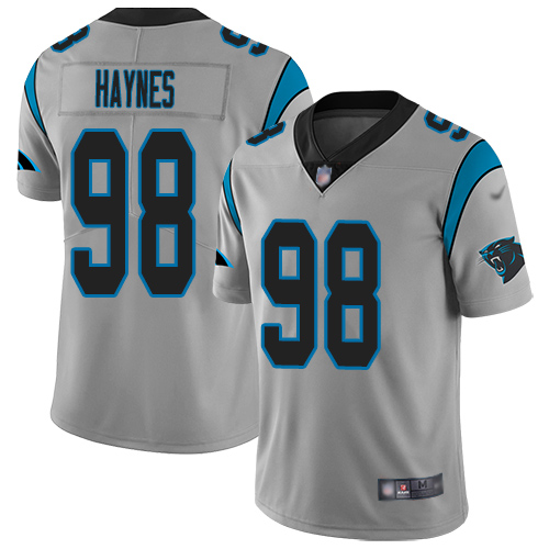 Carolina Panthers Limited Silver Men Marquis Haynes Jersey NFL Football #98 Inverted Legend